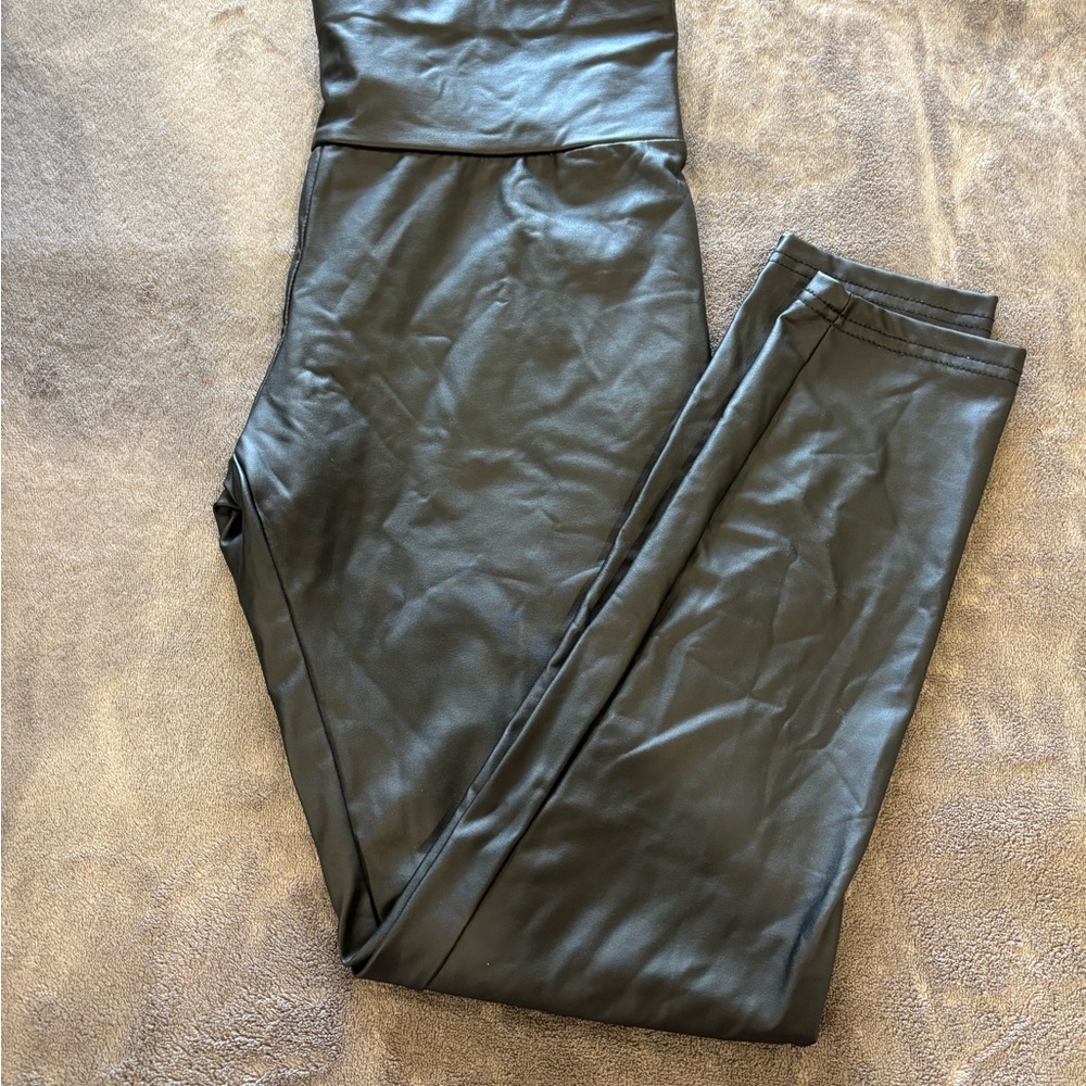 Black Faux Leather Leggings